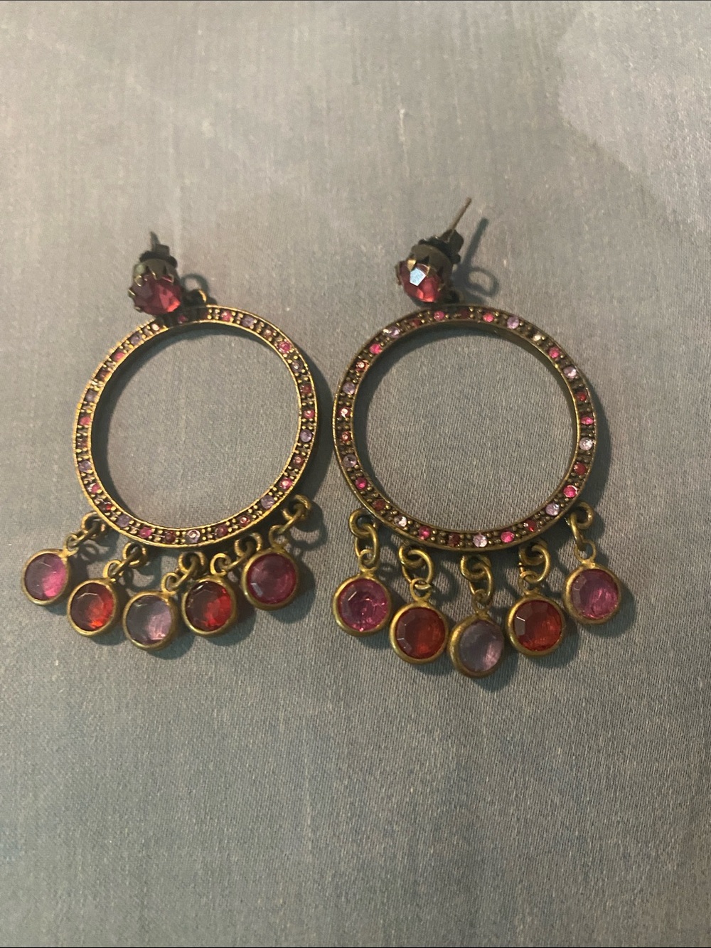 Women’s pink colored earrings